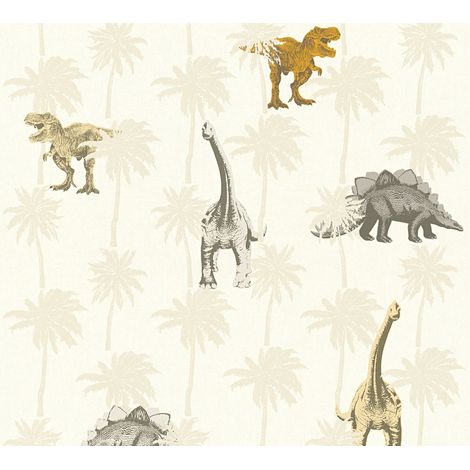 Papier peint enfant imprimé dinosaures Sable 10mx 0.53 m (1/5)