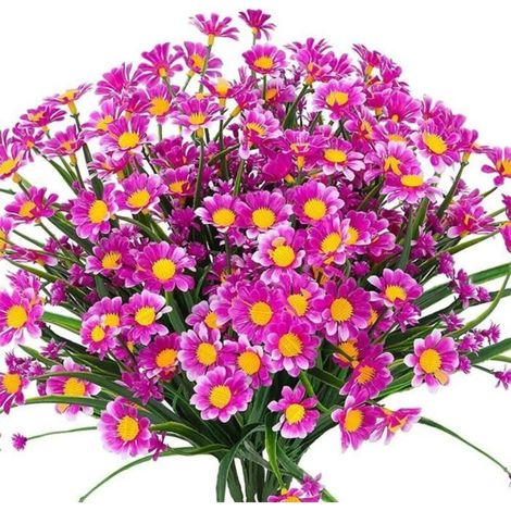 Fleur artificielle entretien facile longue tige verdure arbuste plante Faux cimetière fleur décor 2