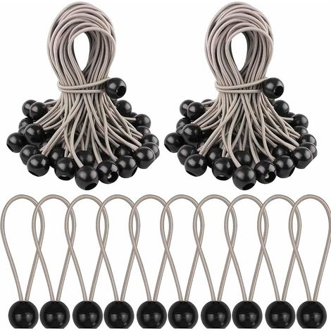 Corde élastique, 50 Pièces, Gris, Nylon, 15cm, Moderne, Résistant à l'étirement, Réglable, BUNGEECORD, CORDON BUNGEE (1/5)