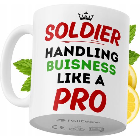 Lustige Kaffeetasse mit witzigem Textdesign für Soldaten – ideal für Geburtstage, Namenstage, Feiertage und besondere Anlässe. Hochwertige Tasse für Zuhause, Büro und Arbeit. Farbe: Weiß, 330 ml.
