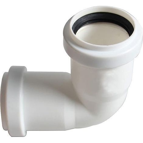 Tuyau d'évacuation de 40 mm coudé à 90 degrés pour eaux usées, blanc/gris aléatoire (1/5)