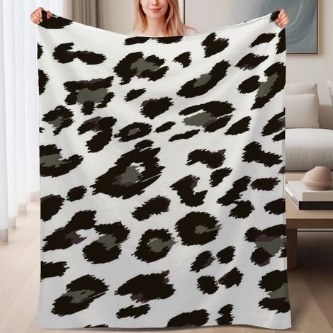 Couverture de lit en polaire, douce et chaude en microfibre chaude pour le printemps, décoration de chambre à coucher, cadeau idéal pour femmes et hommes, 6080 pouces (1/4)