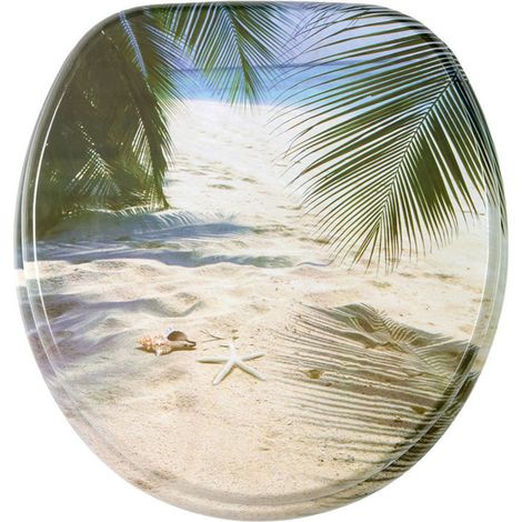 Trade Shop - Copriwater Copri Water Sedile Wc Bagno Universale Cerniere Acciaio Spiaggia -       -3,5-