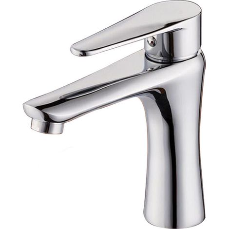 Single lever basin mixer, basin tap, bathroom sink, bathroom tap, water saving tap, taps, chrome, Comes with a 60cm hose (1/3)