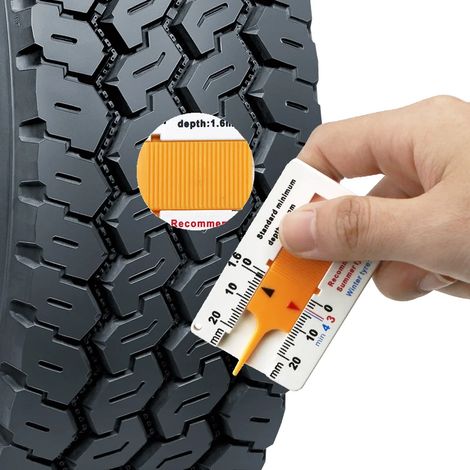 Jauge de jauge de profondeur de jauge de jauge de jauge de profondeur de bande de roulement de pneu de voiture automatique 0-20mm (1/5)