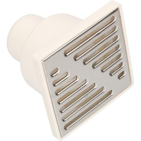 KOTARBAU Drain de sol 50 mm - 100 x 100 mm - En acier inoxydable - Carré - Caniveau de douche - Blanc (1/5)