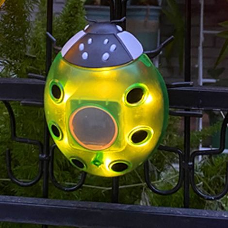 Lampe Solaire De Jardin - 120 x 140 x 60 mm - IP44 - 2 Modes D'éclairage (Fixe Et Clignotant) - 6 À 8 Heures D'autonomie - 1 Pièce (1/3)