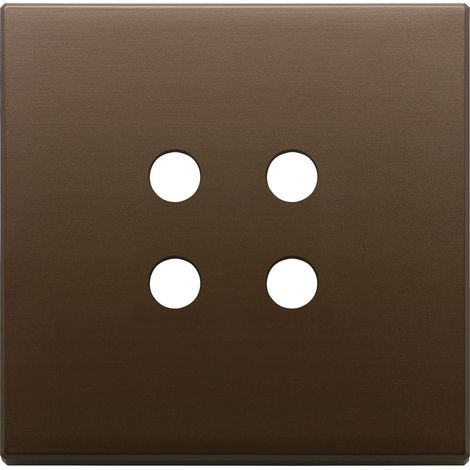 VIMAR - 22692.RN.12 Plaque ronde 2Mx4, finition bronze foncé brossé