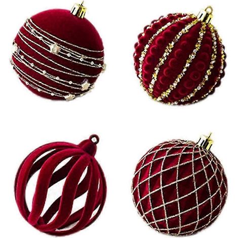 Boules décoratives pour sapin de Noël et Nouvel An - Ensemble de décorations colorées pour les fêtes de fin d'année (1/5)
