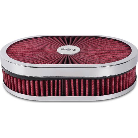 Filtro aria ovale da 12" x 2", universale per prese d'aria da 5-1/8" (132 mm)