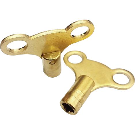 Kit de clé de purge de radiateur - clé en laiton massif. Compatible avec les cloches de purge et les purgeurs d'air. (1/5)