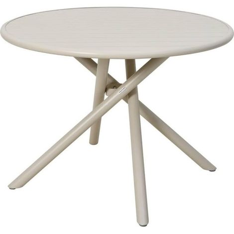 Mesa de jardín Nebullia 4 plazas D105cm arcilla - Hespéride (1/4)