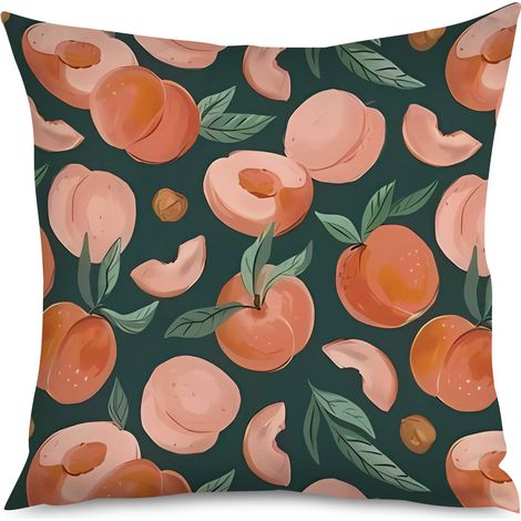 Housse de Coussin Motif Pêches Chic (1/5)