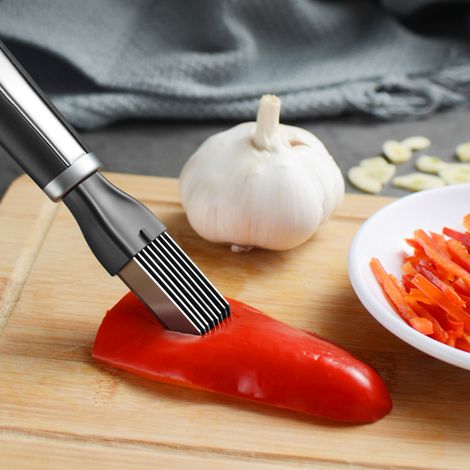 Hachoir manuel en acier inoxydable, coupe-oignons verts, ustensile de cuisine durable et pratique (1/5)