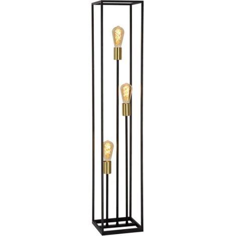 Lampada da terra Lucide Ruben nero oro 3xE27 H120 40W