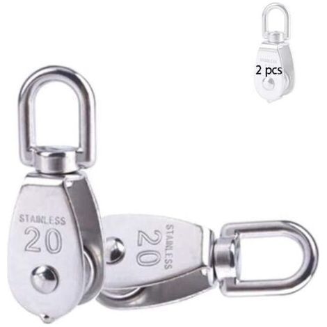 304 Stainless Steel Pulley M20 Lifting Pulley 2 Pieces (1/5)
