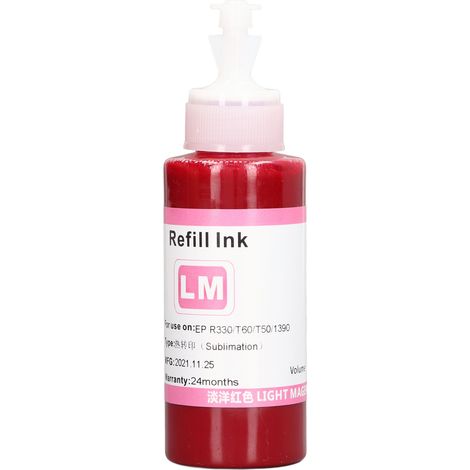 Encre de sublimation recharge 100ml, transfert thermique pour imprimante R330 T60 T50 LM, accessoire d'impression numérique, lot de 4 couleurs (1/5)