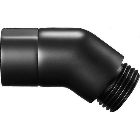 Raccord de douche en laiton à 45° pour systèmes standard, coude noir mat (1/5)