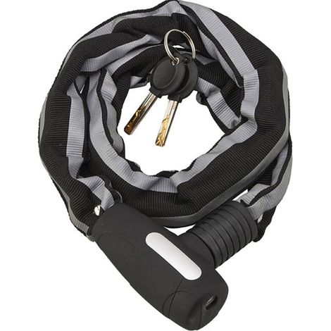 Catena Antifurto per Bici e Moto lunga 100 cm con Ø 6 cm e Rivestimento Antigraffio - Lucchetto con Chiusura Automatica e Serratura Antiscasso (1/5)