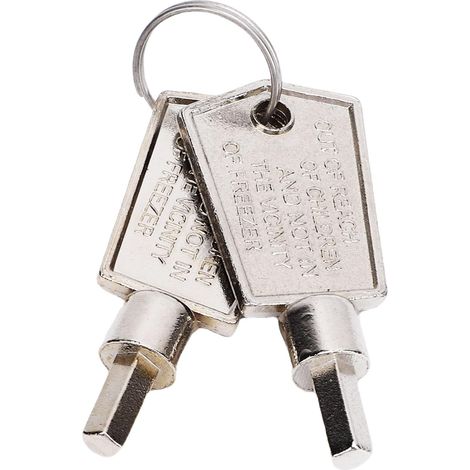 Clé de Congélateur, clé de Porte de Réfrigérateur, de Verrouillage Sécurisée Durable Pentagonale Portable en Alliage d'aluminium pour Congélateur d'armoire à Porte en Verre (1/5)