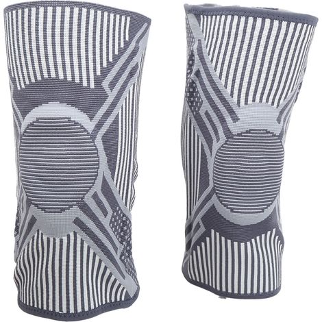 Genouillère monobloc en silicone, genouillère de sport tricotée, genouillère à ressort, idéale pour la course à pied, l'escalade, le basketball, gris foncé XL (1/5)