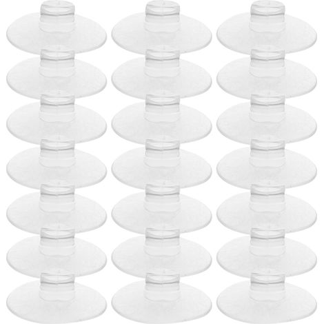 20 Crochets à Ventouses en Pvc Transparents Forte Aspiration pour Fixation de Câbles, Utilisation Multifonctionnelle sur Bureau, Bain ou Aquarium (1/5)