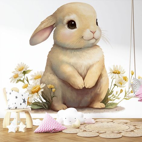 Papier peint panoramique Enfants - Lapine - 130 cm x 84 cm (1/4)