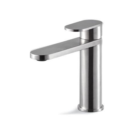 Miscelatore lavabo senza scarico acciaio inox Vema AYAS STEEL V28011 Satinato