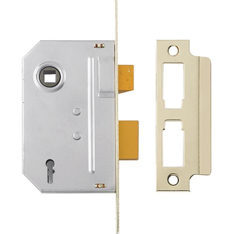 Yale Locks 650320105025 PM320 3 Lever Mortice Sashlock Polished Brass 65mm 2.5in YALPM320PB25 (1/2)