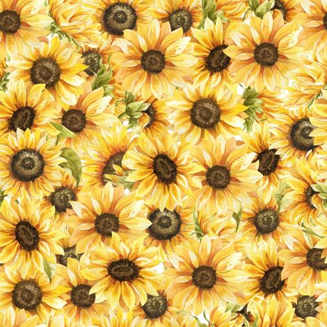 Tela decorativa para exteriores Oxford - motivo de pequeños girasoles I DR282 (1/5)
