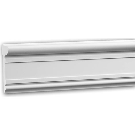Moldura para pared Profhome 651345 Friso Moldura decorativa pared estilo Neoclasicismo blanco 2 m