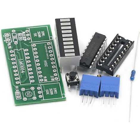 LM3914 Module indicateur de capacité de batterie lithium 3,7 V/12 V à 10 segments, testeur de niveau de charge, kit de montage vidéo (1/5)