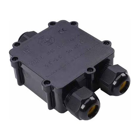 V-TAC VT-870 scatola box pvc di derivazione con 3 terminali interni muffola nero impermeabile IP68 - SKU 5980 (1/7)