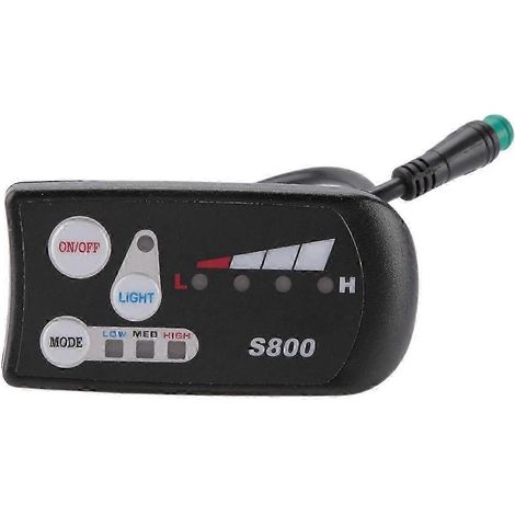 Panneau de commande LCD LED S800 pour vélo électrique 36V/48V avec connecteur étanche à 5 broches