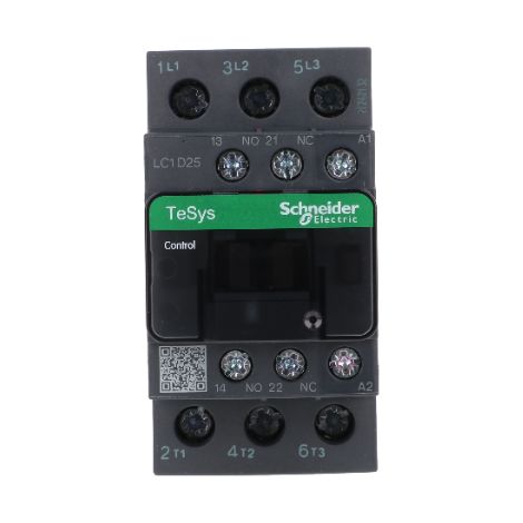 Contacteur de puissance 25 A triphasé 48 V CA 50 Hz 1 NO 1 NF LC1D25E5