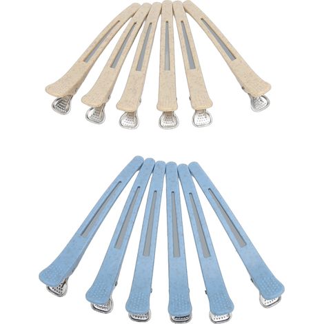 Épingles à Cheveux Bleu Gris pour Salon à Domicile, Pinces de Sectionnement Pro Coiffure (1/5)
