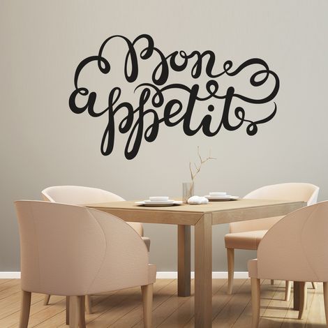 Sticker Mural - Bon Appétit - 7x12 cm - Noir (1/3)