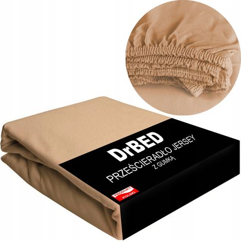 Sábana bajera ajustable 140x200 Algodón Jersey ELÁSTICO Beige Polaco (1/4)