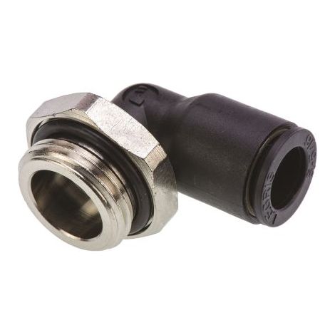 Adaptateur fileté coudé Legris LF3000 vers Enfichable, 8 mm G 3/8 Mâle ( Prix pour Paquet de 5 )
