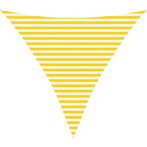 Sun Shade Sail Yellow and White 3.6 x 3.6 x 3.6 m vidaXL
