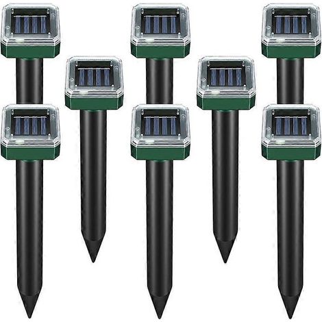 8er-Packung solarbetriebene Schlangenabwehrgeräte, geeignet für den Außenbereich, Ultraschall-Schlangenabwehrgeräte, solarbetriebene Schlangenabwehrgeräte.