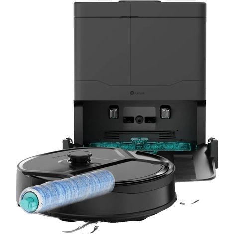 Robot aspirador, succión de 18000 Pa, filtro HEPA, depósito de polvo de 0,6-1 L, voltaje de 110 V a 240 V, funcionamiento inalámbrico. (1/5)