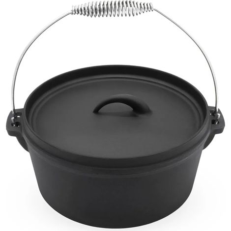 Cocotte en fonte Ø25 cm - marmite à feu avec poignée de transport (1/5)