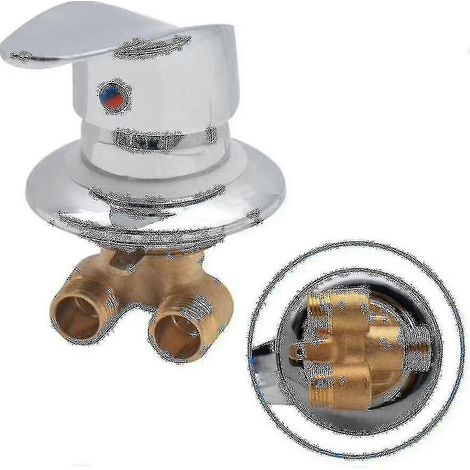 Mitigeur de douche en laiton avec inverseur de sortie chromé (1/2)