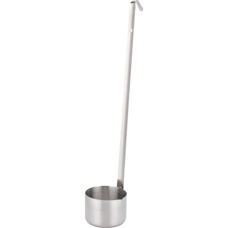 Louche à Vin Inox 304 Bec Verseur Anti-goutte Long Manche Fond Plat pour Huile Vinaigre Sauce Cuisine 250ml (1/5)