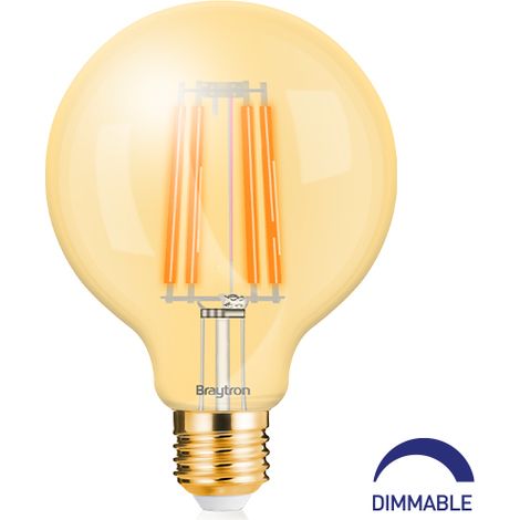 Ampoule LED G95 filament 6W E27 2200K Dimmable (1/4)