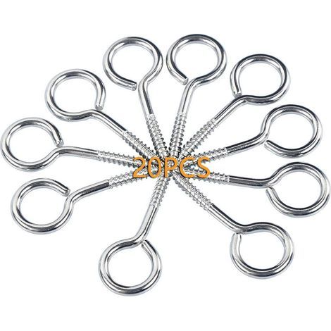 M3 40 304 Piton à Visser Anneau En Acier Inoxydable Vis Mouton Oeil Rond Auto Taraudeuse Anneau À Bague Avec Attache Porte Loquet Boucle 20 PCS (1/5)