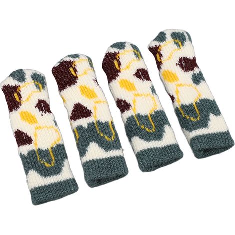 Lot de 20 chaussettes antidérapantes en fibre acrylique double couche pour pieds de tabouret, résistantes à l'usure et silencieuses, idéales pour protéger les sols et les pieds de chaises. Vertes.
