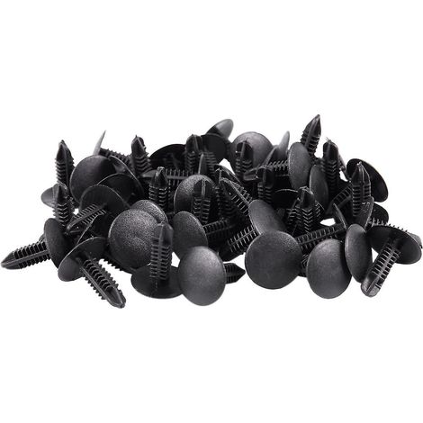 Rivets en plastique noir, diamètre du trou : 5 mm x 5 mm, clips de fixation, 48 pièces (1/5)