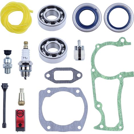 Palier de vilebrequin, joint de soupape, filtre pour Husqvarna 365 372 362 371 Pour tronçonneuse, Ensemble de joints, Palier principal et joints, Tuyau/Filtre à carburant, Tuyau/Filtre à huile, Bougie (1/5)